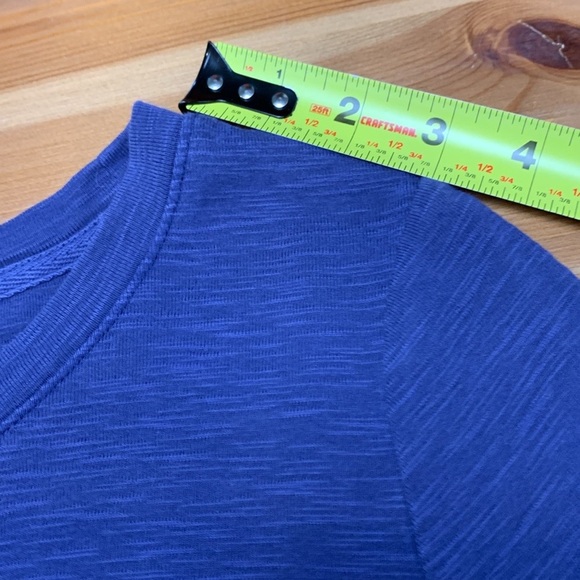 Tommy Bahama 100% Cotton Long Sleeve High Low Tunic, Blue, Stretch - Picture 4 of 6